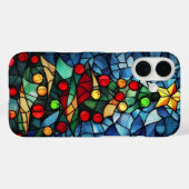 Lebhafter verklebter Weihnachtsbaum aus Glas Case-Mate iPhone Hülle (Rückseite (Horizontal))