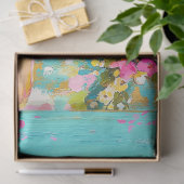 Lebhafter Vintager Blumenfisch Seidenpapier (Geschenk)