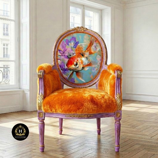 Lebhafter Vintager Blumenfisch Seidenpapier