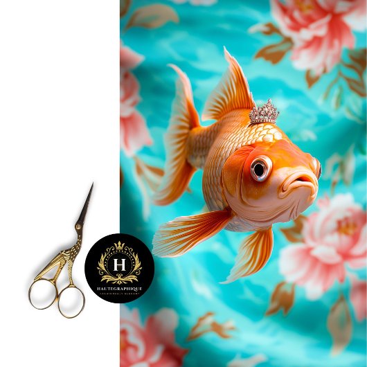 Lebhafter Vintager Blumenfisch Seidenpapier