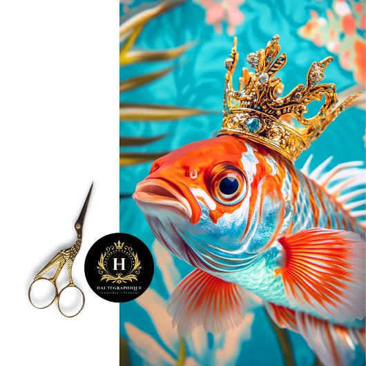 Lebhafter Vintager Blumenfisch Seidenpapier