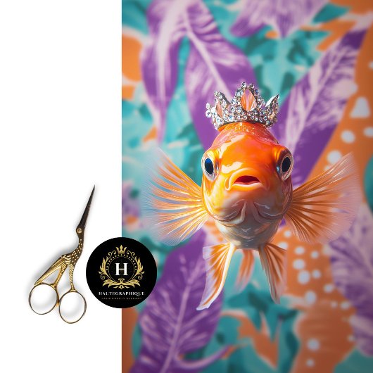 Lebhafter Vintager Blumenfisch Seidenpapier