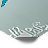 Lebhafter Vogel am Zweig Poster (Ecke)