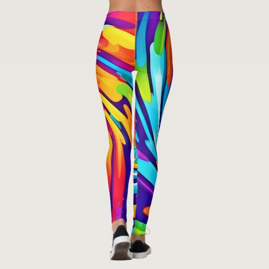 Lebhafter Vortex in künstlerischem Whirlwind Leggings (Rückseite)