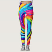 Lebhafter Vortex in künstlerischem Whirlwind Leggings (Vorderseite)