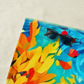 Lebhafter Waldweg zum Mond Strandtuch (Beispiel)