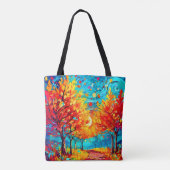 Lebhafter Waldweg zum Mond Tasche (Rückseite)