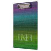 Lebhafter Watercolor Abstrakt Stripes Individuelle Klemmbrett (Links)