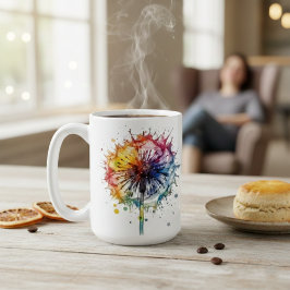 Lebhafter Watercolor-Leuchter Kaffeetasse