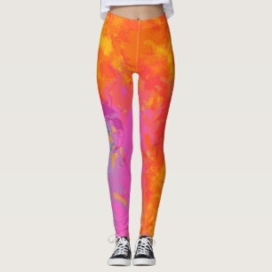 Lebhafter Watercolor-Splash Leggings