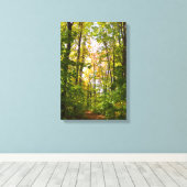 Lebhafter Weg im Wald Leinwanddruck (Insitu (Holzboden))