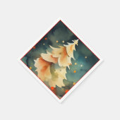 Lebhafter Weihnachtsbaum und Lichterfried Weihnach Serviette (Ecke)