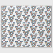 Lebhafter Weihnachtsdorf Brief V Weihnachten Geschenkpapier (Flach)