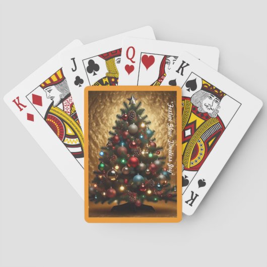 "Lebhafter Weihnachtsgeist" Spielkarten (Rückseite)