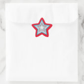 Lebhafter Weihnachtsstar Stern-Aufkleber (Tasche)