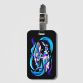 Lebhafter Weißer Hai Gepäckanhänger (Vorderseite Vertikal)