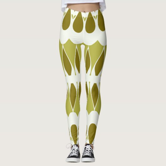 Lebhafter, weißer Klassiker "Ratti_Creative_Arts" Leggings (Vorderseite)