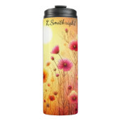 Lebhafter Wildblume Thermosbecher (Vorderseite)