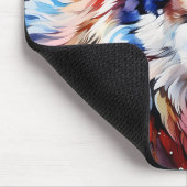 Lebhafter Wolf im Schnee Mousepad (Ecke)