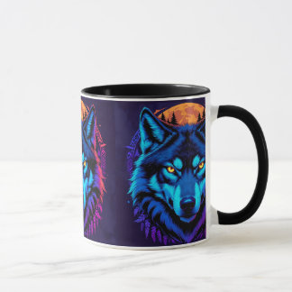 Lebhafter Wolf Stare Wildlife Fierce Blick Tasse