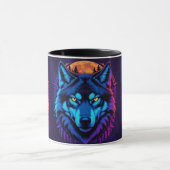 Lebhafter Wolf Stare Wildlife Fierce Blick Tasse (Zentrum)