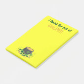 Lebhafter Yellow St. Patrick's Pot of Gold Post-it Klebezettel (angewinkelt)