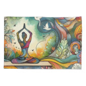 Lebhafter Yoga-Serenity-Standard Kissenbezug (Rückseite)