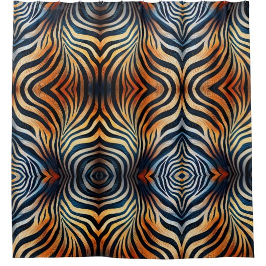 Lebhafter Zebra Print Duschvorhang (Vorderseite)