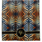 Lebhafter Zebra Print Personalisiert Duschvorhang (Vorderseite)
