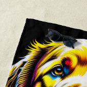 Lebhafter Zeichn des Golden Retriever Dogs Strandtuch (Beispiel)