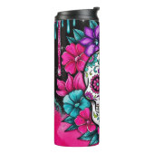 Lebhafter Zucker-Schädel Thermosbecher (Nach links gedreht)