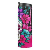 Lebhafter Zucker-Schädel Thermosbecher (Nach rechts gedreht)