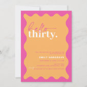 Lebhaftes 30. Geburtstags-Party Einladung (Vorderseite)