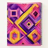 Lebhaftes 3D-geometrisches Notebook Notizblock (Rückseite)