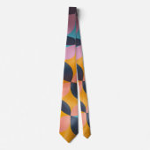Lebhaftes 3D Petal Geometry Muster in fett Farben Krawatte (Vorderseite)