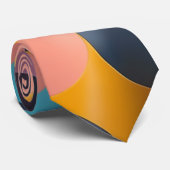 Lebhaftes 3D Petal Geometry Muster in fett Farben Krawatte (Gerollt)