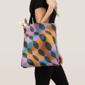 Lebhaftes 3D Petal Geometry Muster in fett Farben Tasche (Von Nahem)