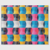 Lebhaftes 3D-Stundenglas Geometrisches Muster Geschenkpapier (Flach)