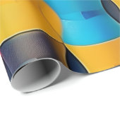 Lebhaftes 3D-Stundenglas Geometrisches Muster Geschenkpapier (Rolleneckpunkt)