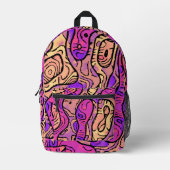 Lebhaftes Abstrakt Bedruckter Rucksack (Vorderseite)