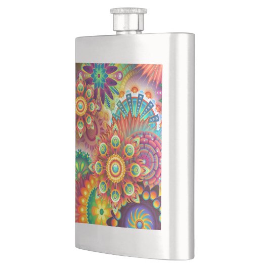 Lebhaftes Abstrakt Flachmann (Links)