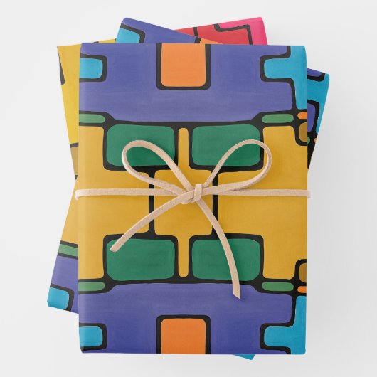 Lebhaftes Abstrakt Geschenkpapier Set (Beispiel)
