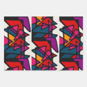 Lebhaftes Abstrakt Geschenkpapier Set (Vorderseite 3)