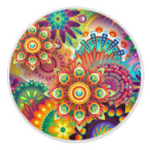 Lebhaftes Abstrakt Keramikknauf (Vorderseite)