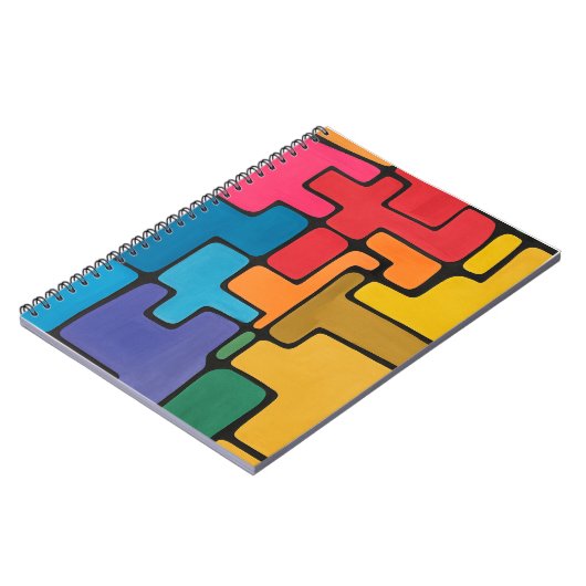 Lebhaftes Abstrakt Notizblock (Linke Seite)