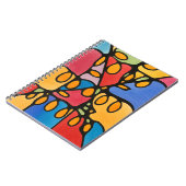 Lebhaftes Abstrakt Notizblock (Linke Seite)