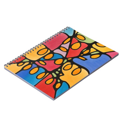 Lebhaftes Abstrakt Notizblock (Linke Seite)