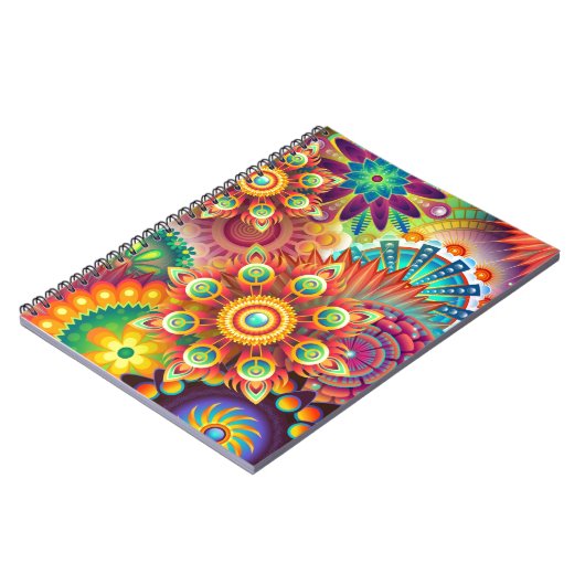 Lebhaftes Abstrakt Notizblock (Linke Seite)