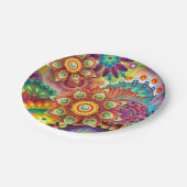 Lebhaftes Abstrakt Pappteller (Schrägansicht)