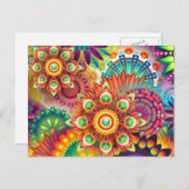 Lebhaftes Abstrakt Postkarte (Vorne/Hinten)